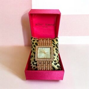 Betsey Johnson Pink and Gold Women's Watch